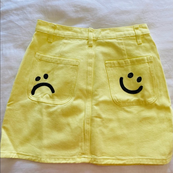 cider Dresses & Skirts - CIDER Smile Egg Yellow Skirt S